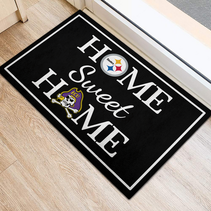 Home Sweet Home - Pittsburgh STL And East Carolina PR- Anti Slip Indoor Doormat