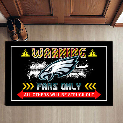 Warning Fans Only Doormat - Anti Slip Indoor Doormat - PLDPAEG