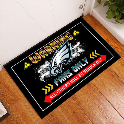 Warning Fans Only Doormat - Anti Slip Indoor Doormat - PLDPAEG