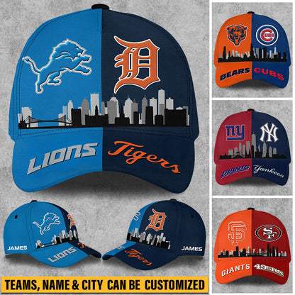 Teams With Skyline Classic Cap - Customized Team Classic Cap