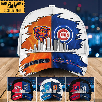 Teams With Skyline Classic Cap - Customized Team Classic Cap