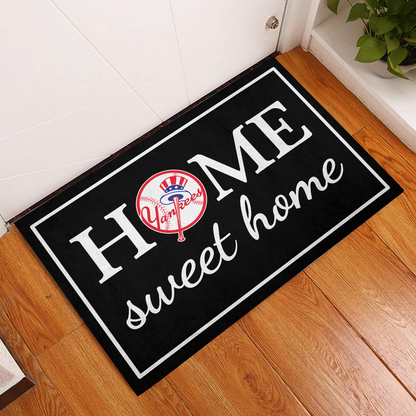 Home Sweet Home - New York YK Baseball - Anti Slip Indoor Doormat