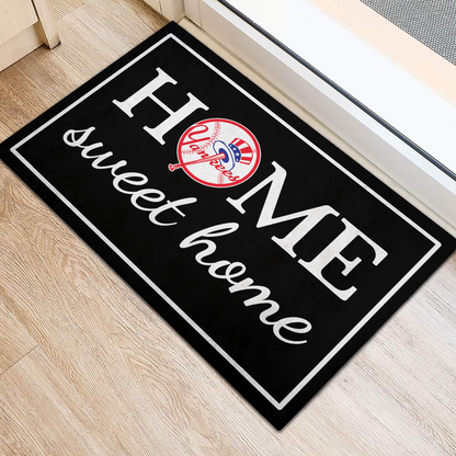 Home Sweet Home - New York YK Baseball - Anti Slip Indoor Doormat