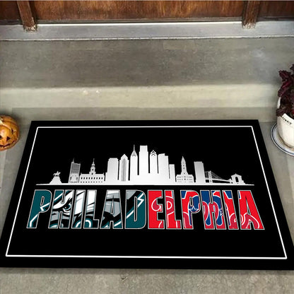 Philadelphia Skyline - Anti Slip Indoor Doormat