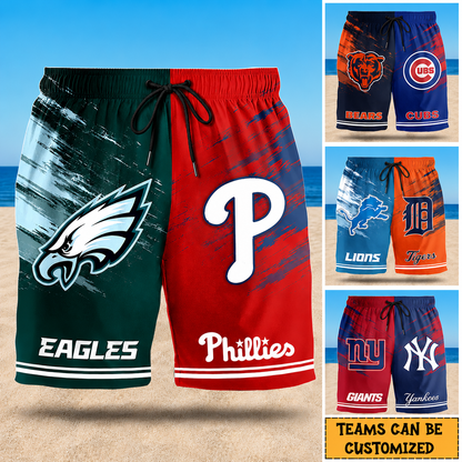 Two Teams Customized Beach Shorts