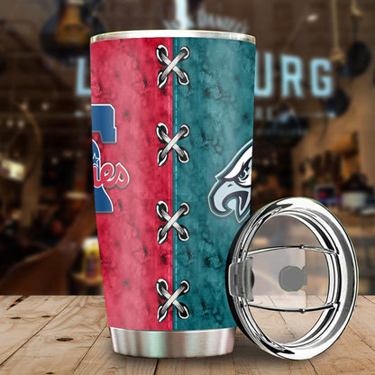 Two Teams Stainless Steel Tumbler - Customized Steel Tumlber