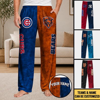 Two Teams Pajama Pants - Customized Pajama Pants V2 - Split