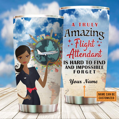 Personalized Flight Attendant Truly Amazing Tumbler