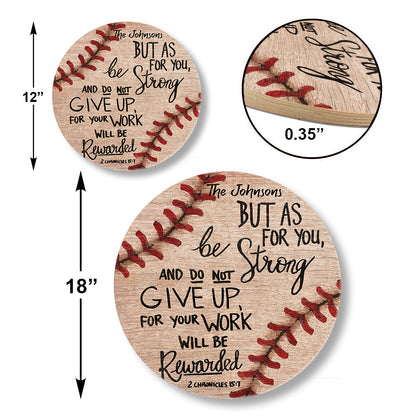 Personalized Baseball Wood Round Sign