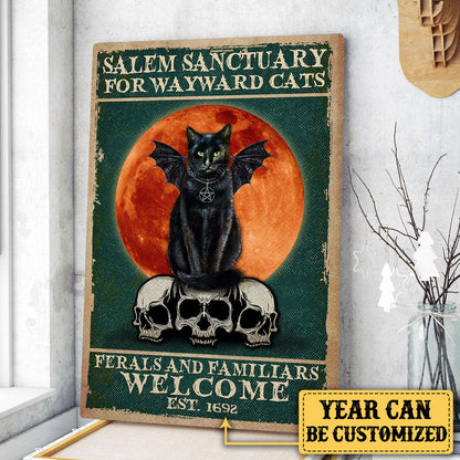 Personalized Salem Sanctuary For Wayward Cats Poster & Canvas