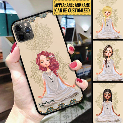 Personalized Love Yoga Glass Phone Case