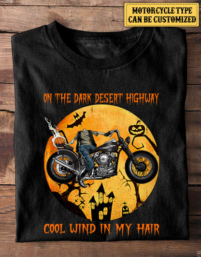 Personalized On The Dark Desert Highway Cool Wind In My Hair Halloween Shirt
