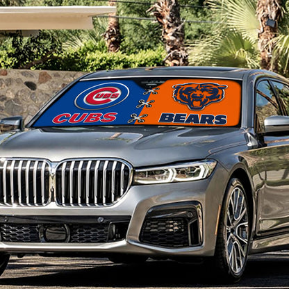Two Teams Car Sunshade  - Customized Auto Sunshade
