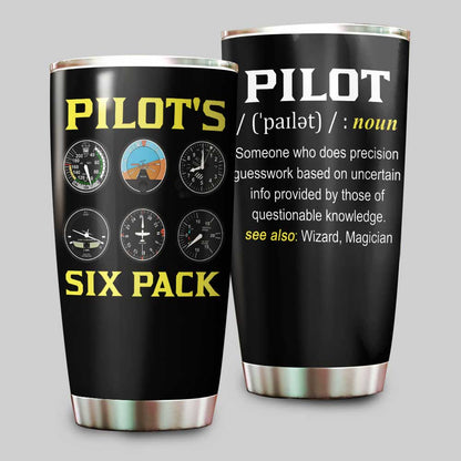 Personalized Pilot's Six Pack Tumbler