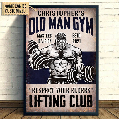 Personalized Lifting Club Respect Your Elders Poster