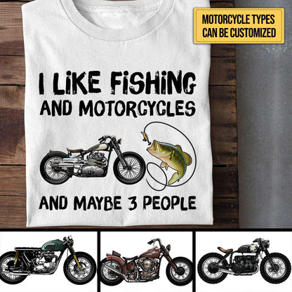 Personalized I Like Fishing And Motorcycles Shirt