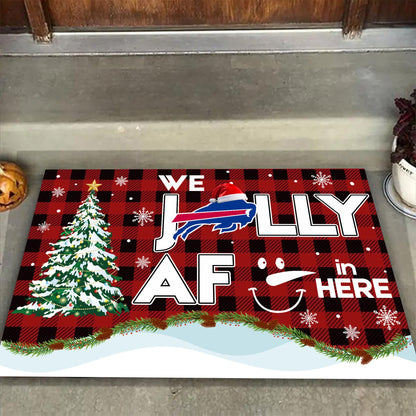 We Jolly AF in here Doormat - Anti Slip Indoor Doormat - BFLB