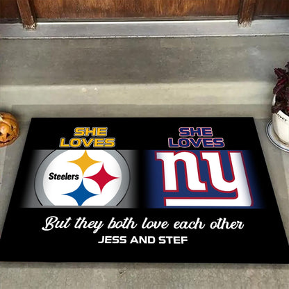 She Loves She Loves - Anti Slip Indoor Doormat - Customized Doormat for Stefanie Asher