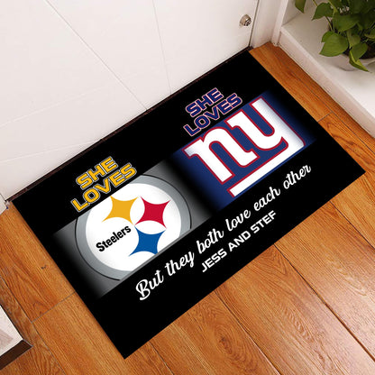 She Loves She Loves - Anti Slip Indoor Doormat - Customized Doormat for Stefanie Asher