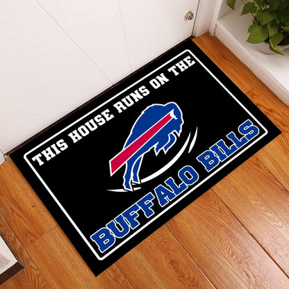This House Runs On Doormat - Anti Slip Indoor Doormat - BFLB