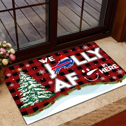We Jolly AF in here Doormat - Anti Slip Indoor Doormat - BFLB