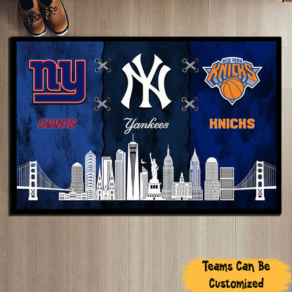 Teams With Skyline Customized Doormat - Anti Slip Indoor Doormat - NY