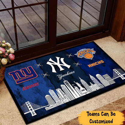 Teams With Skyline Customized Doormat - Anti Slip Indoor Doormat - NY