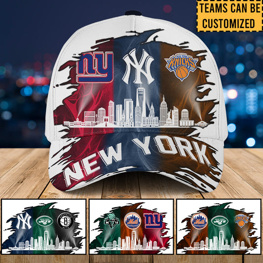 New York Skyline Classic Cap - Customized Team Classic Cap (Clt)