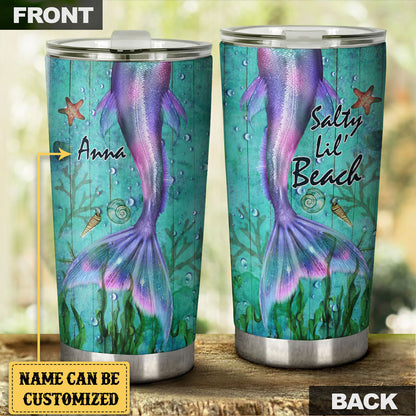 Personalized Mermaid Salty Lil' Beach Tumbler