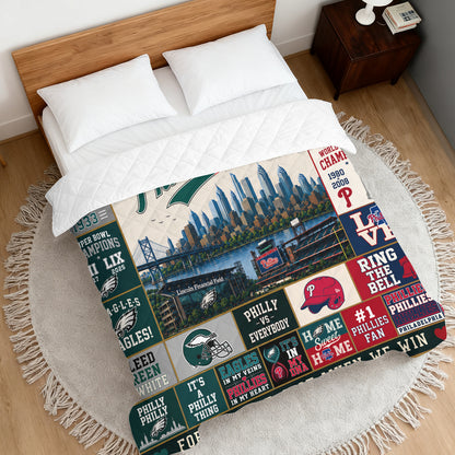 Philadelphia Football and Baseball Quilt