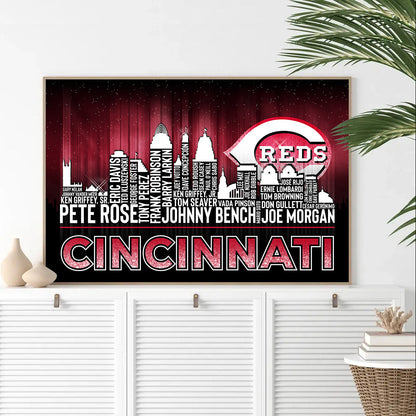 Cincinnati Skyline Unframed Poster, Wall Art