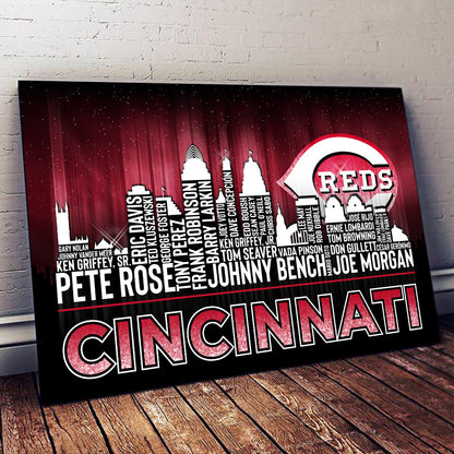 Cincinnati Skyline Unframed Poster, Wall Art