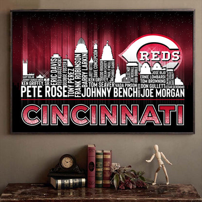 Cincinnati Skyline Unframed Poster, Wall Art